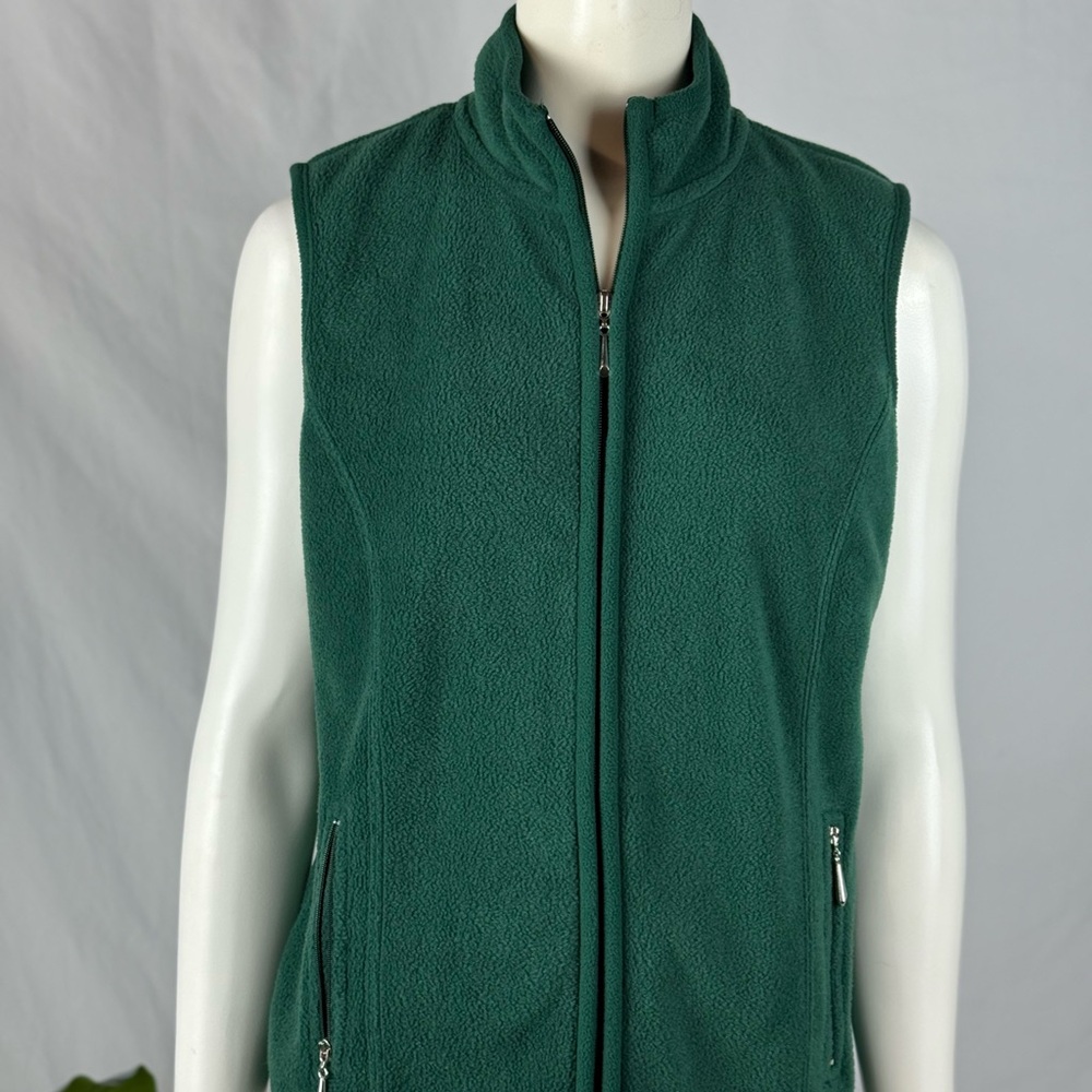 Karen Scott Teal Fleece Vest